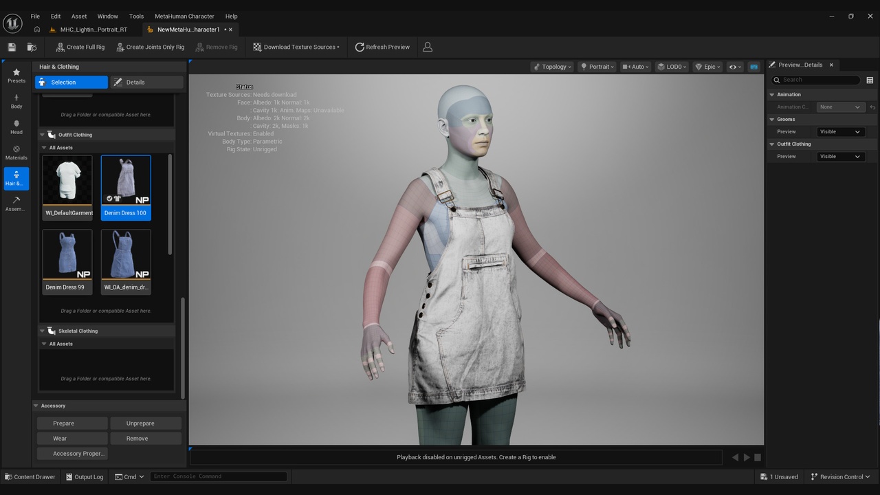 Media 1 for listing 3D Dresses Collection for Metahumans 1 - MHPKG