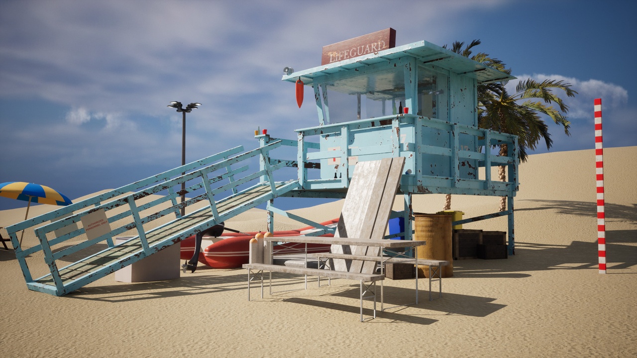 Lifeguard Tower 제품 등록을 위한 미디어 1개