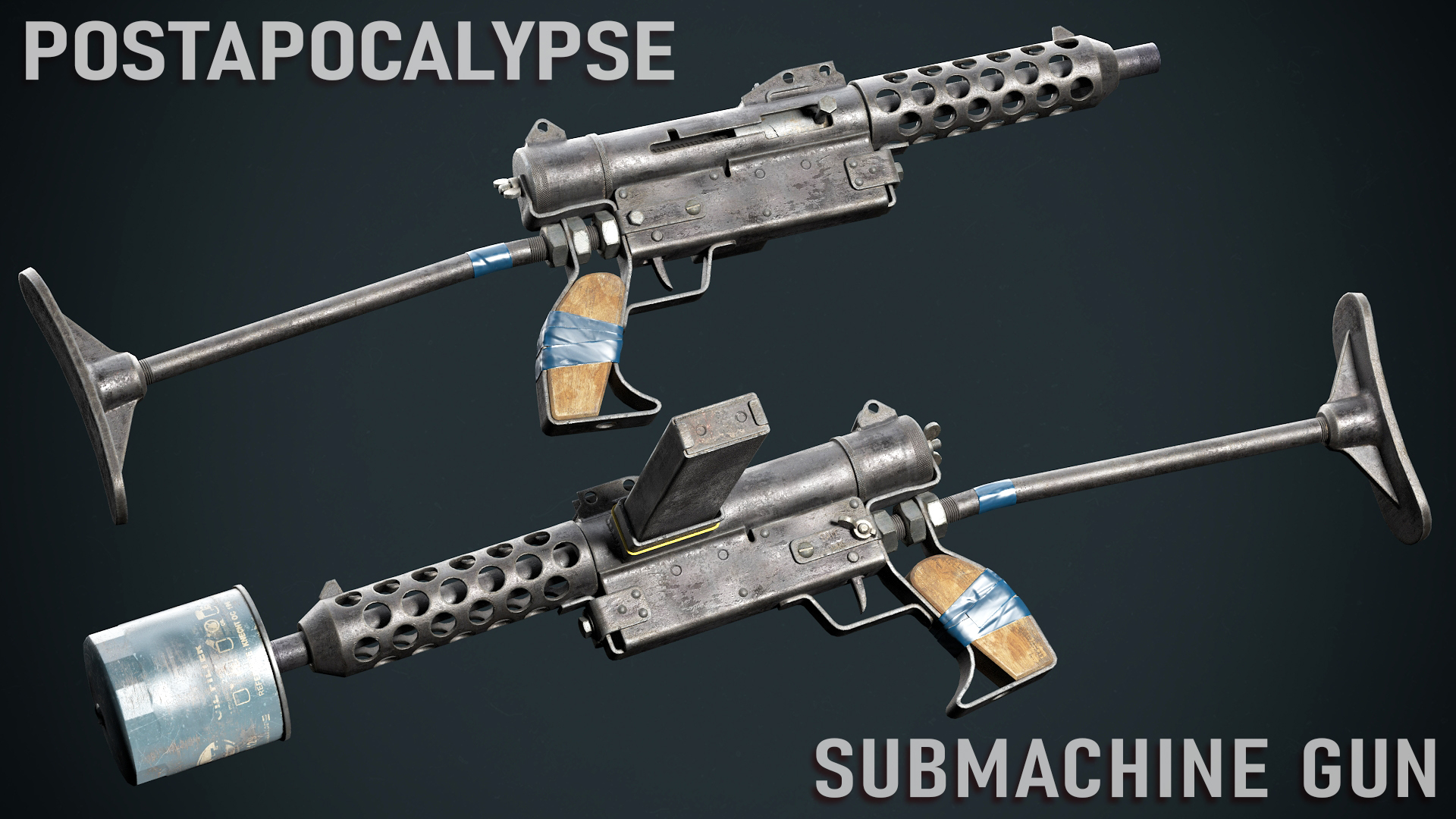Post Apocalypse Submachine gun | Fab