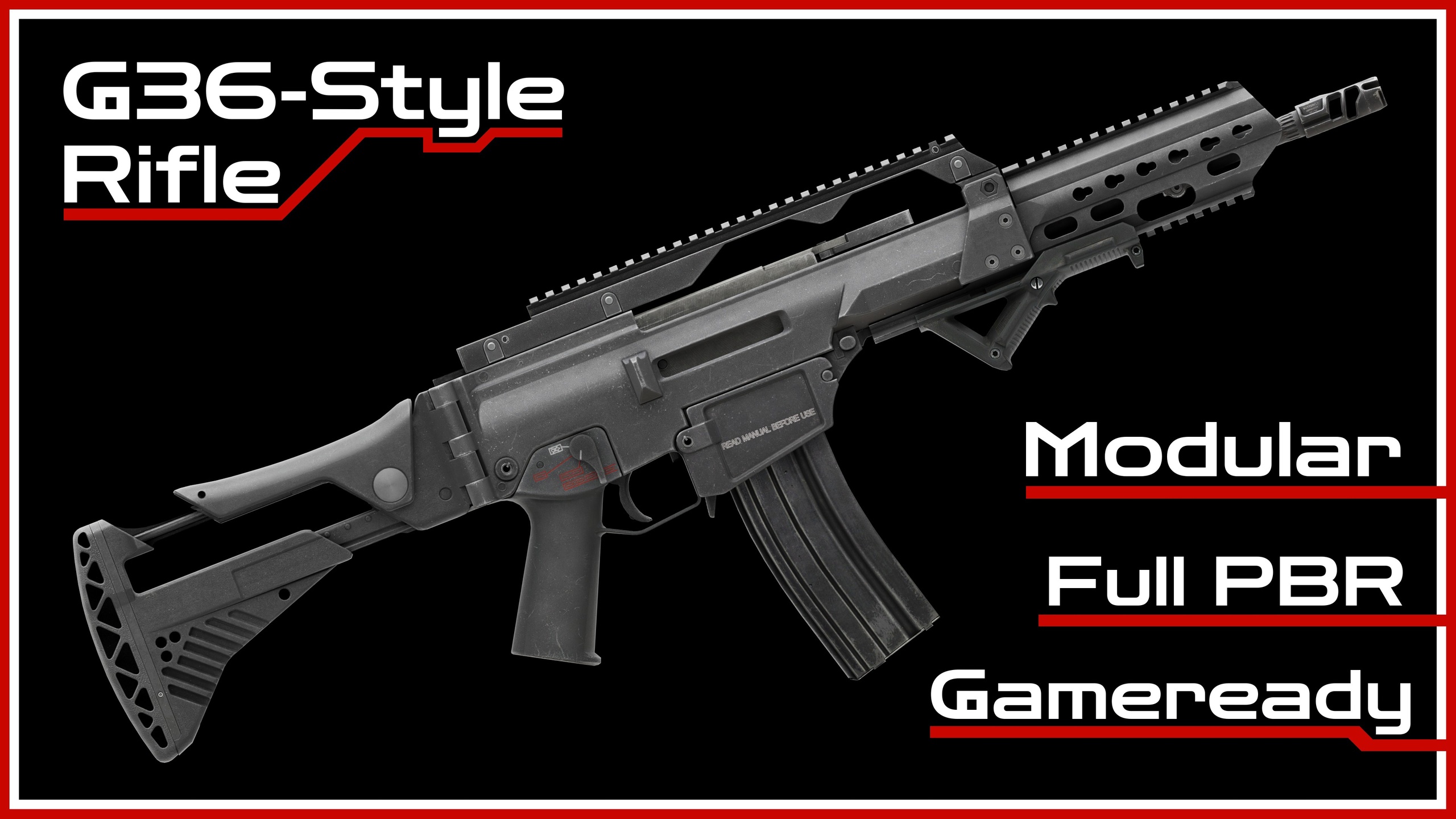 Media 1 for listing G36-Style Bullpup Rifle | Modular Assault Carbine | Realistic FPS/TPS