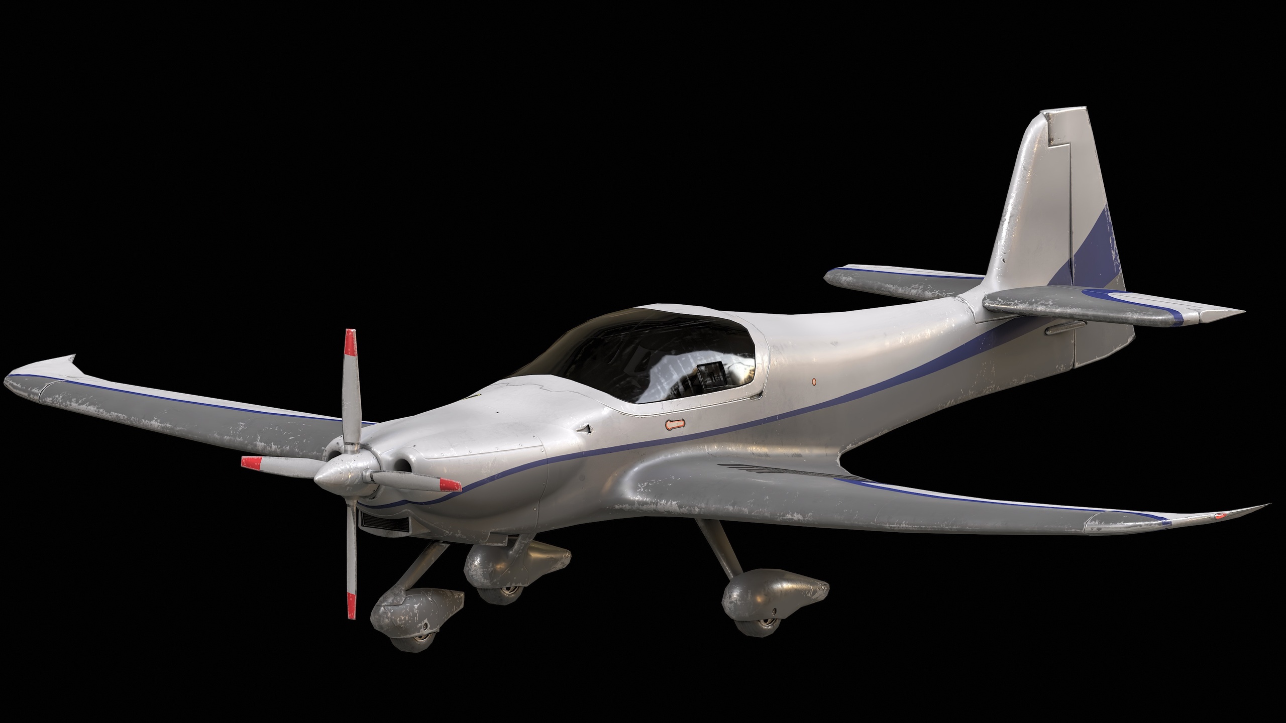 Media 1 for listing Custom Single-Prop Aerobatic Sport Plane - Game Ready Low Poly