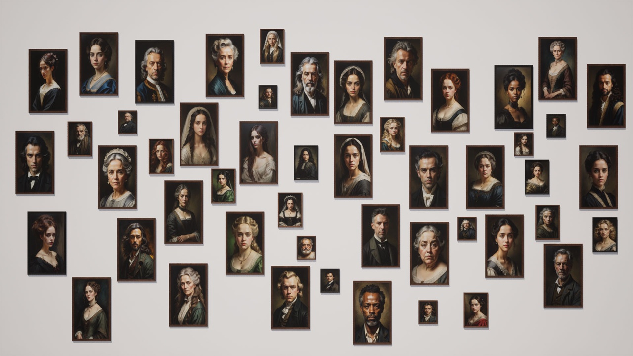 Media 1 for listing 50 Portrait Paintings Vol. 1