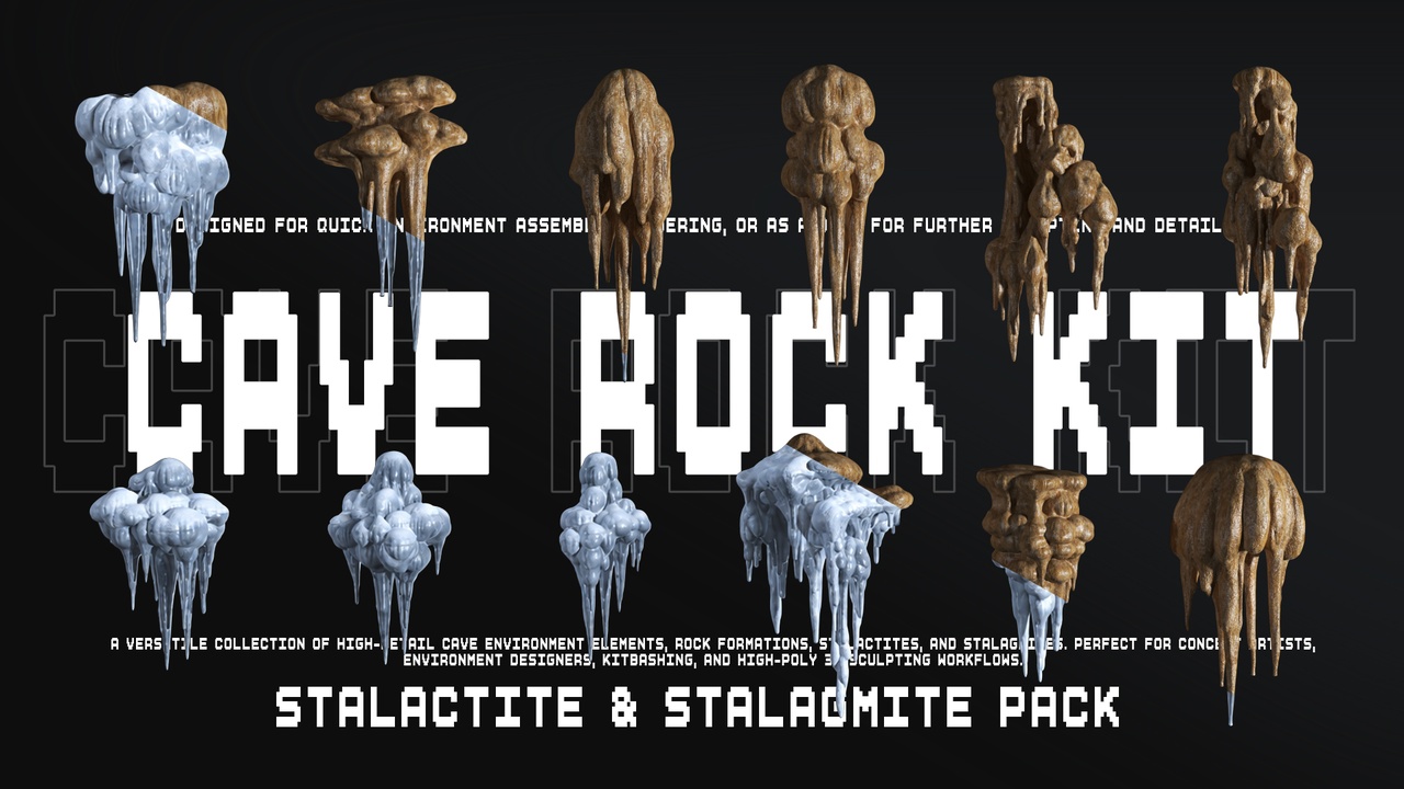 Media 1 for listing Cave Rock Kit - Stalactite & Stalagmite Collection