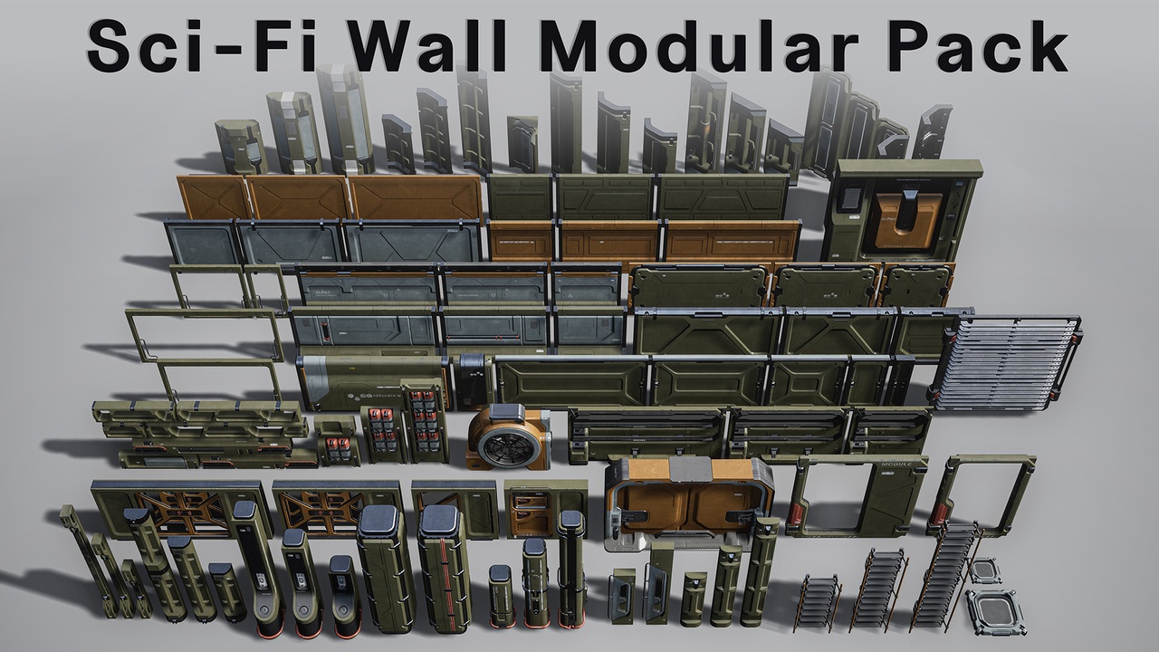Media 1 for listing Sci-Fi Wall modular pack
