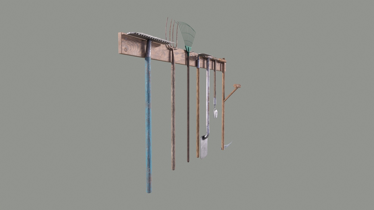 Media 1 for listing Tool Rack with Garden Tools