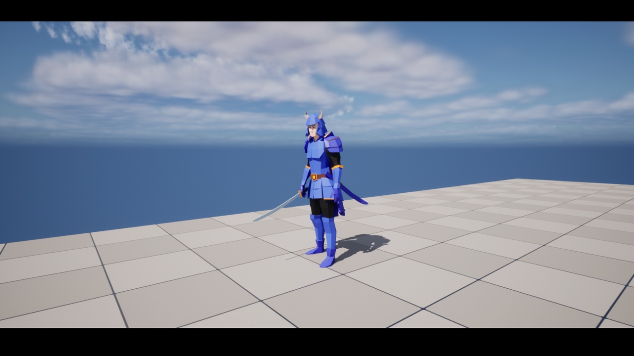 商品 Samurai 2, Stylized Japan Medieval Warrior, Lowpoly Soldier 的媒体 1
