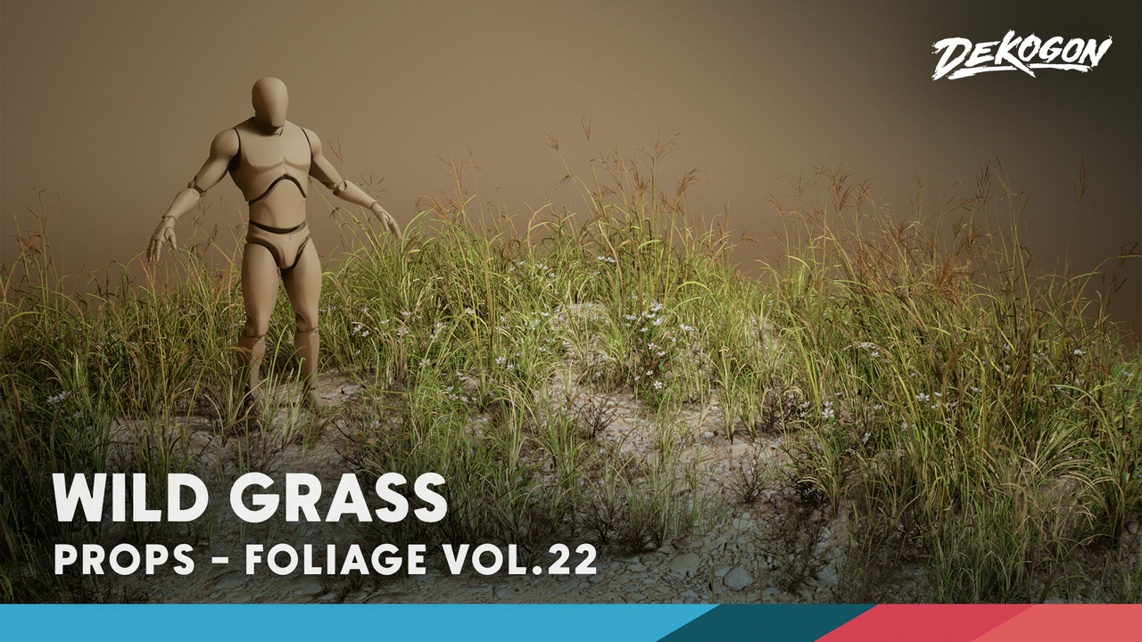 Media 1 for listing Foliage VOL.22 - Wild Grass (Low Poly)