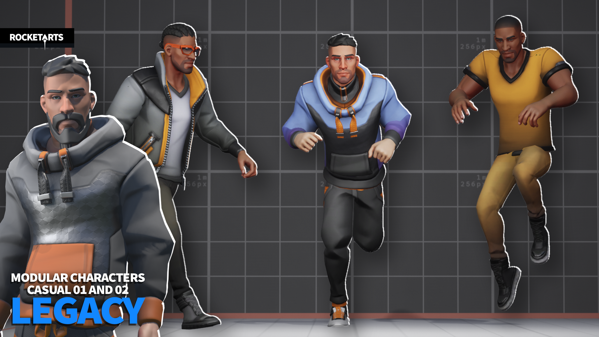 Stylized Modular Character (Male, Casual 01/02) | Fab