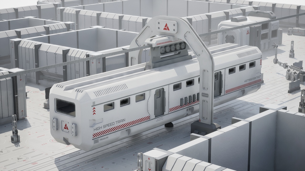 Sci Fi Train Station 제품 등록을 위한 미디어 1개