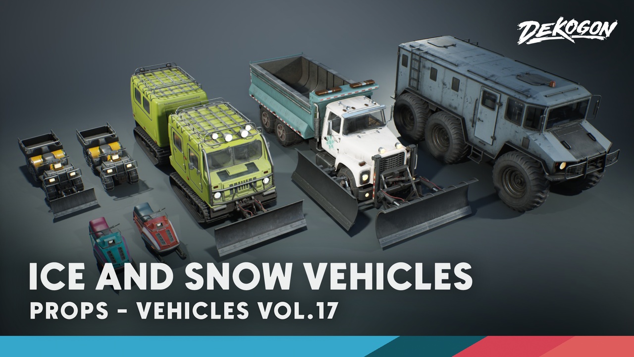 Media 1 for listing Vehicles VOL.17 - Snow Vehicles (Low Poly)