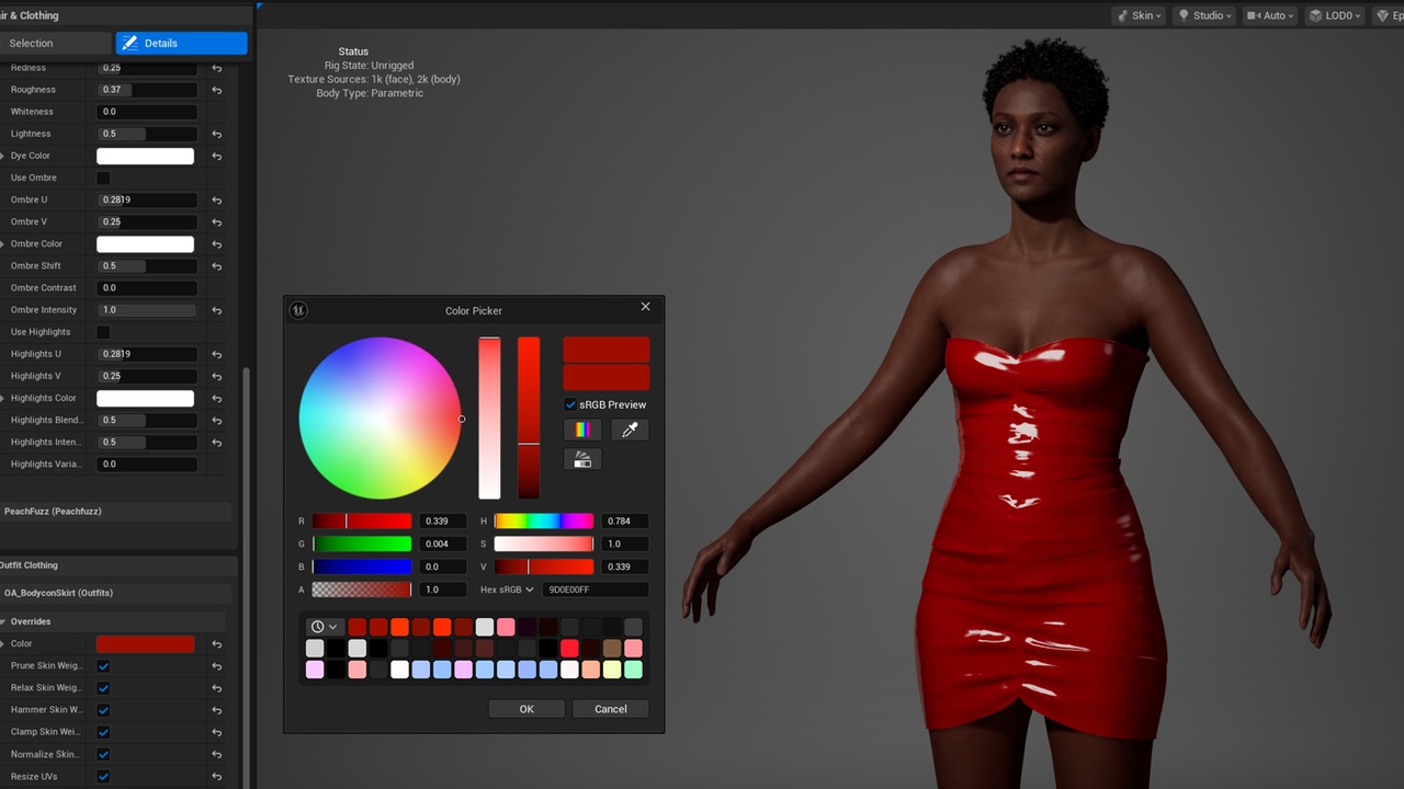 Media 1 for listing Dress - Metahuman outfit
