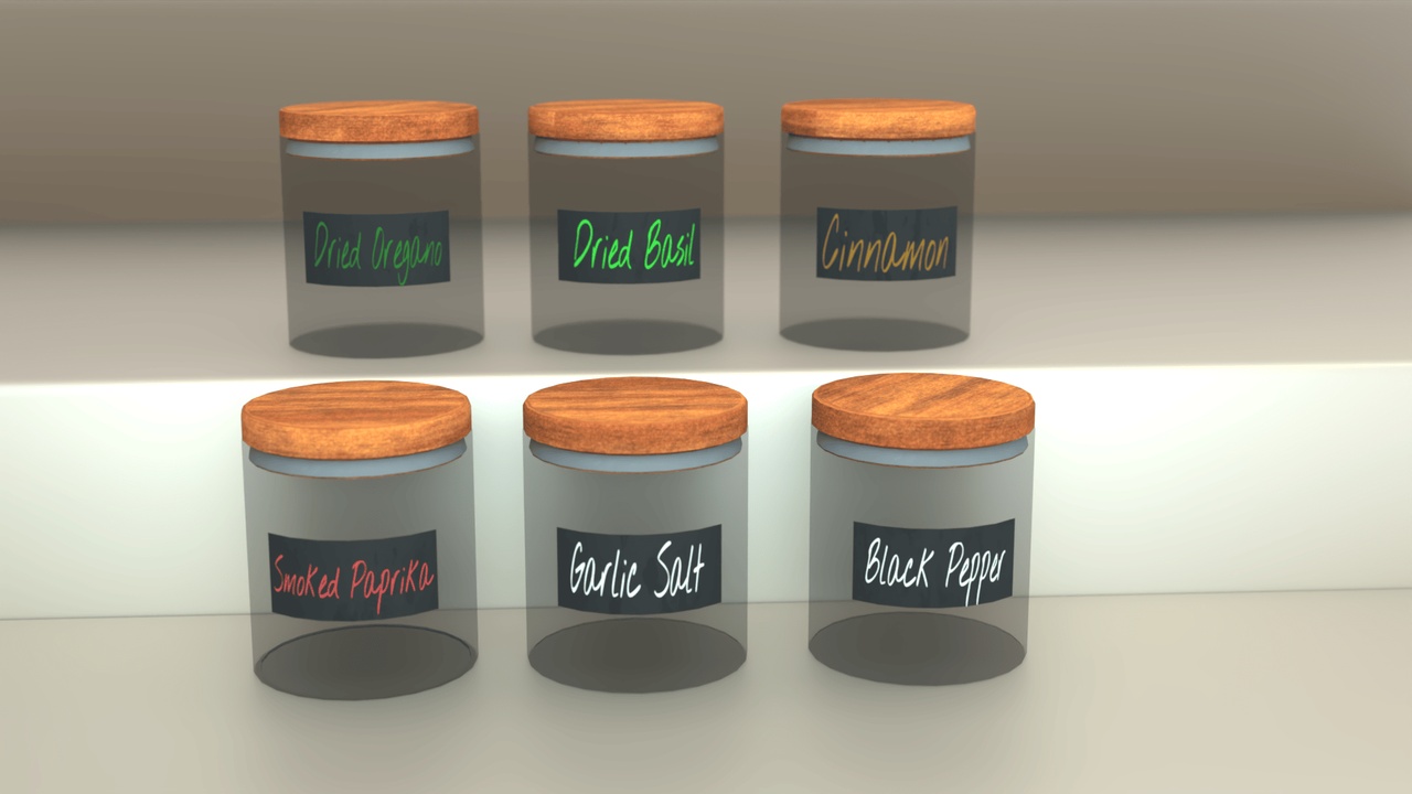 Media 1 for listing Spice Jar Set with Editable Labels and Atlas