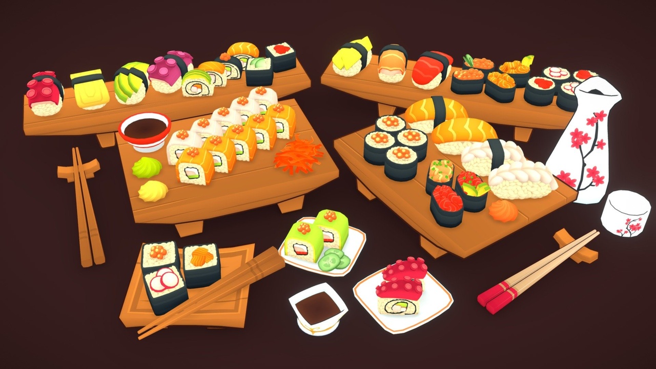 Media 1 for listing Food Toon Sushi Pack