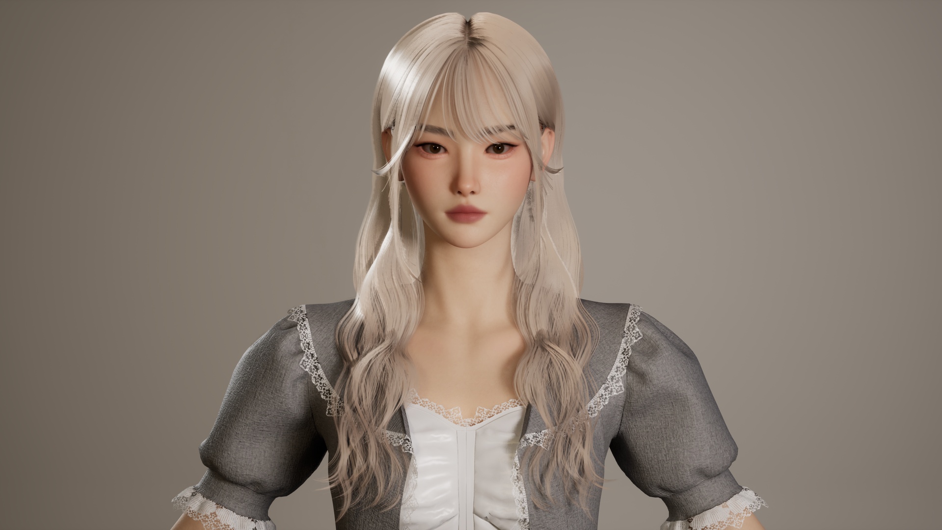 Media 1 for listing Metahuman Groom Hair - Blush Blonde Romantic Waves