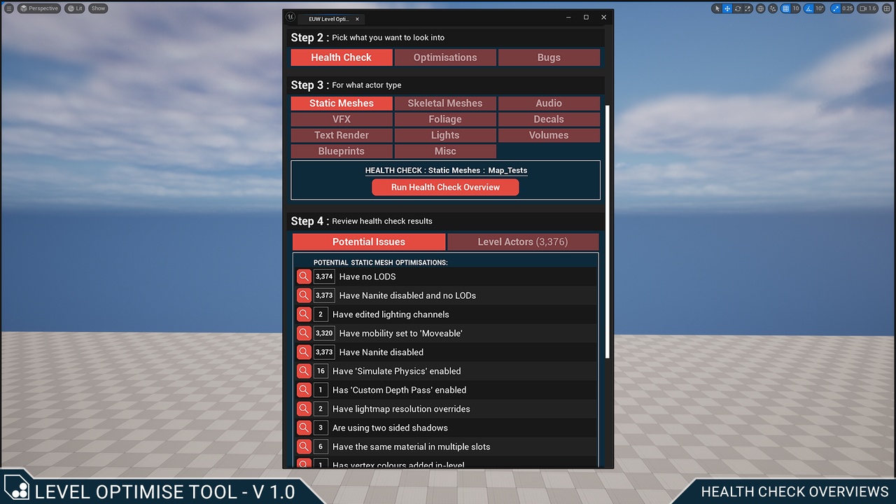 Media 1 for listing Level Optimise Tool