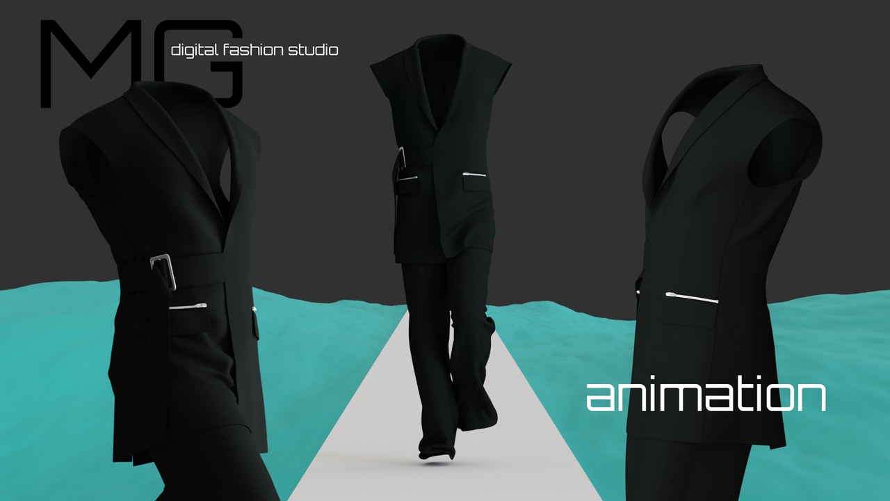 Media 1 for listing Male Vest Suit – Animated 3D Model (GLB + Blender File)