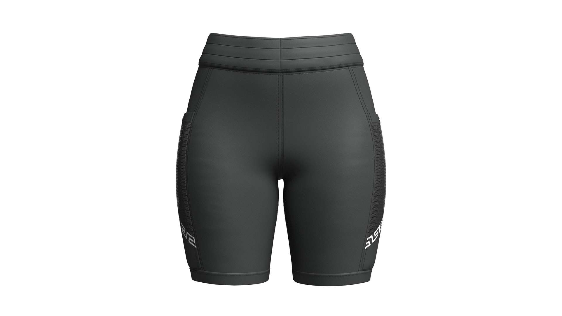 Media 1 for listing Girls High - Waisted Shorts With Side Mesh Pocket | High Poly