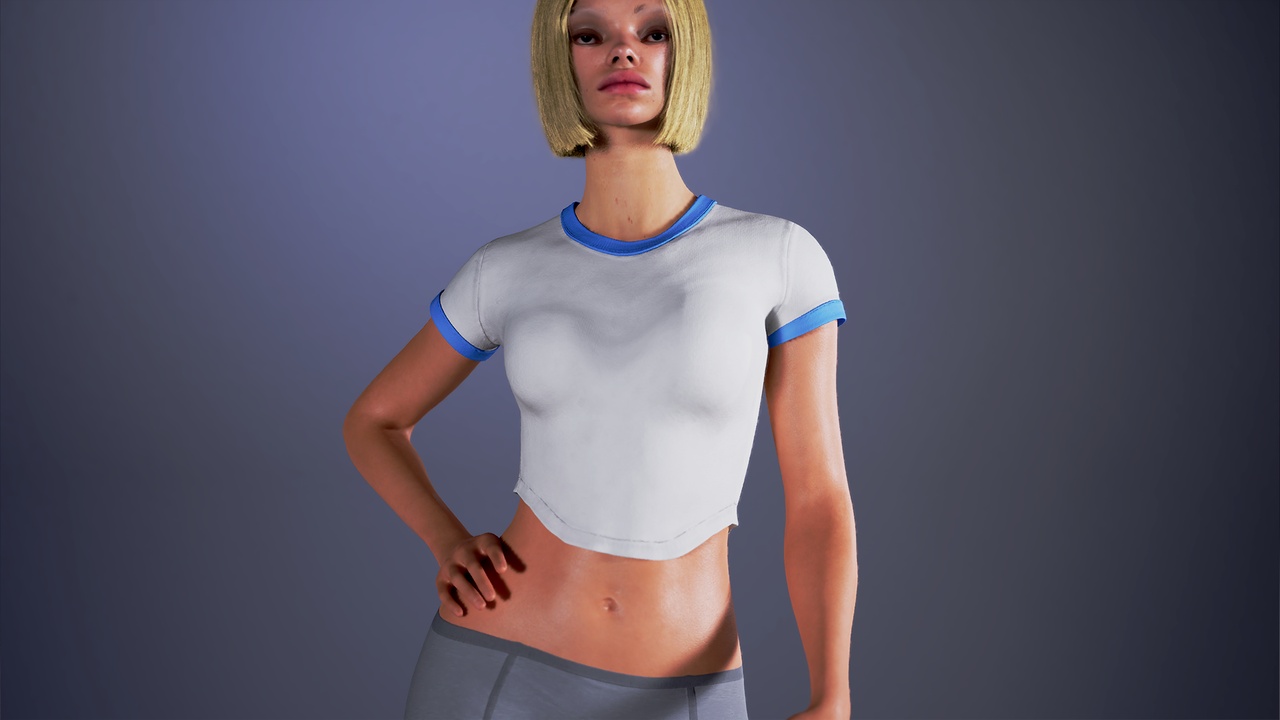 Media 1 for listing Basic Ringer TShirt | MetaHuman | Parametric Clothing & Recolor | Unreal Engine