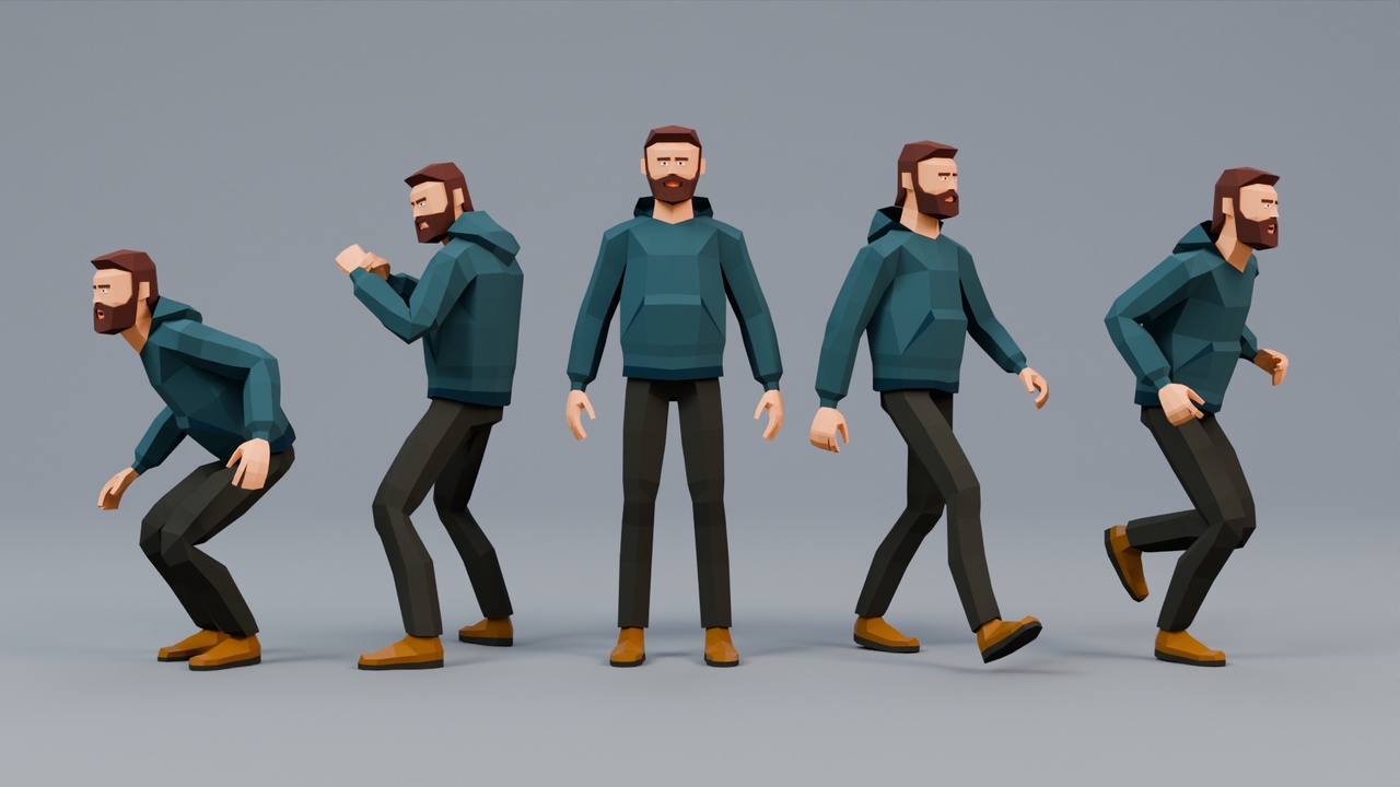 Media 1 for listing Casual Man Ultra Low-Poly