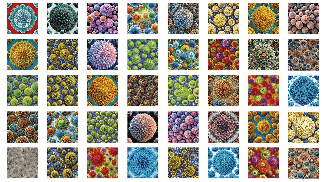 Media 1 for listing 120 Seamless Mold Textures – Terrestrial & Alien, Toxic & Beneficial