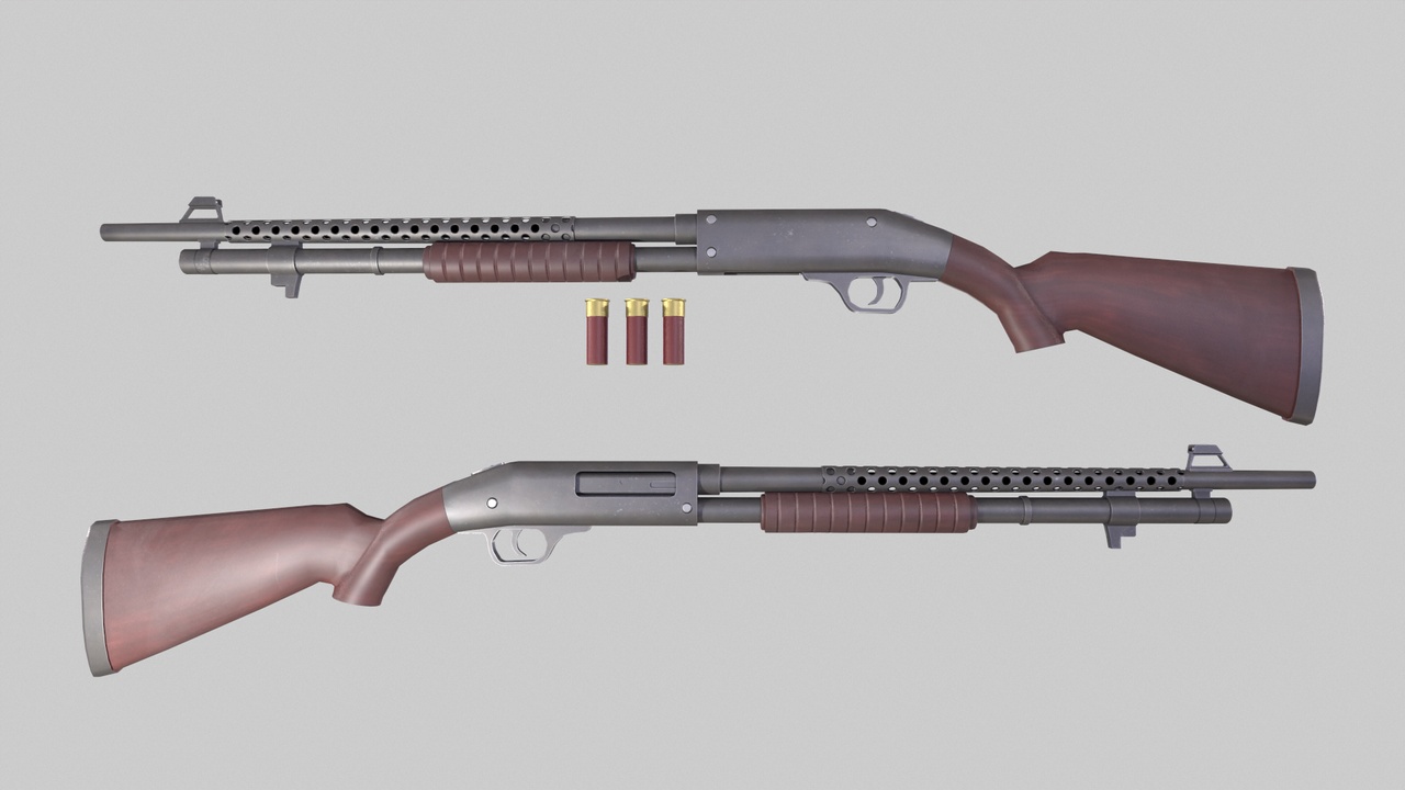 Media 1 for listing shotgun and some props