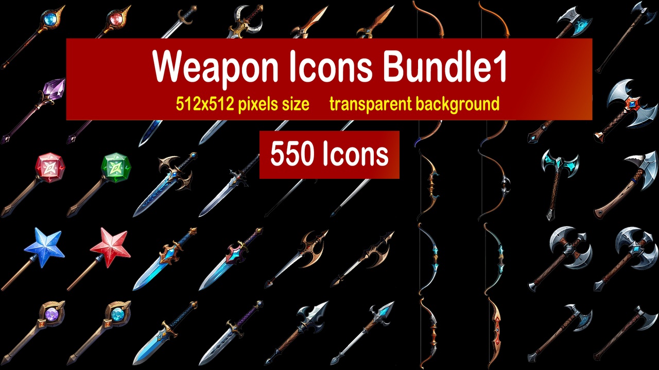 Media 1 for listing Weapon Icons Bundle1