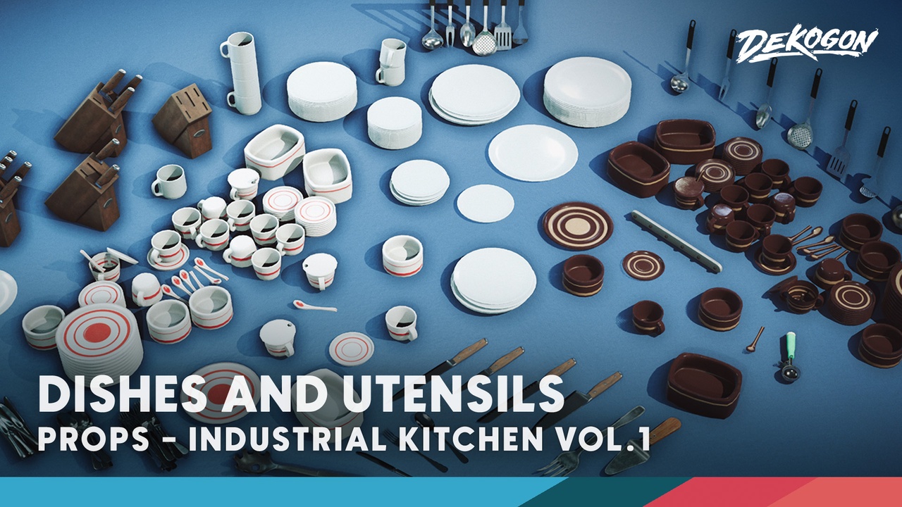 Media 1 for listing Kitchen/Restaurant Props VOL.1 - Dishes and Utensils