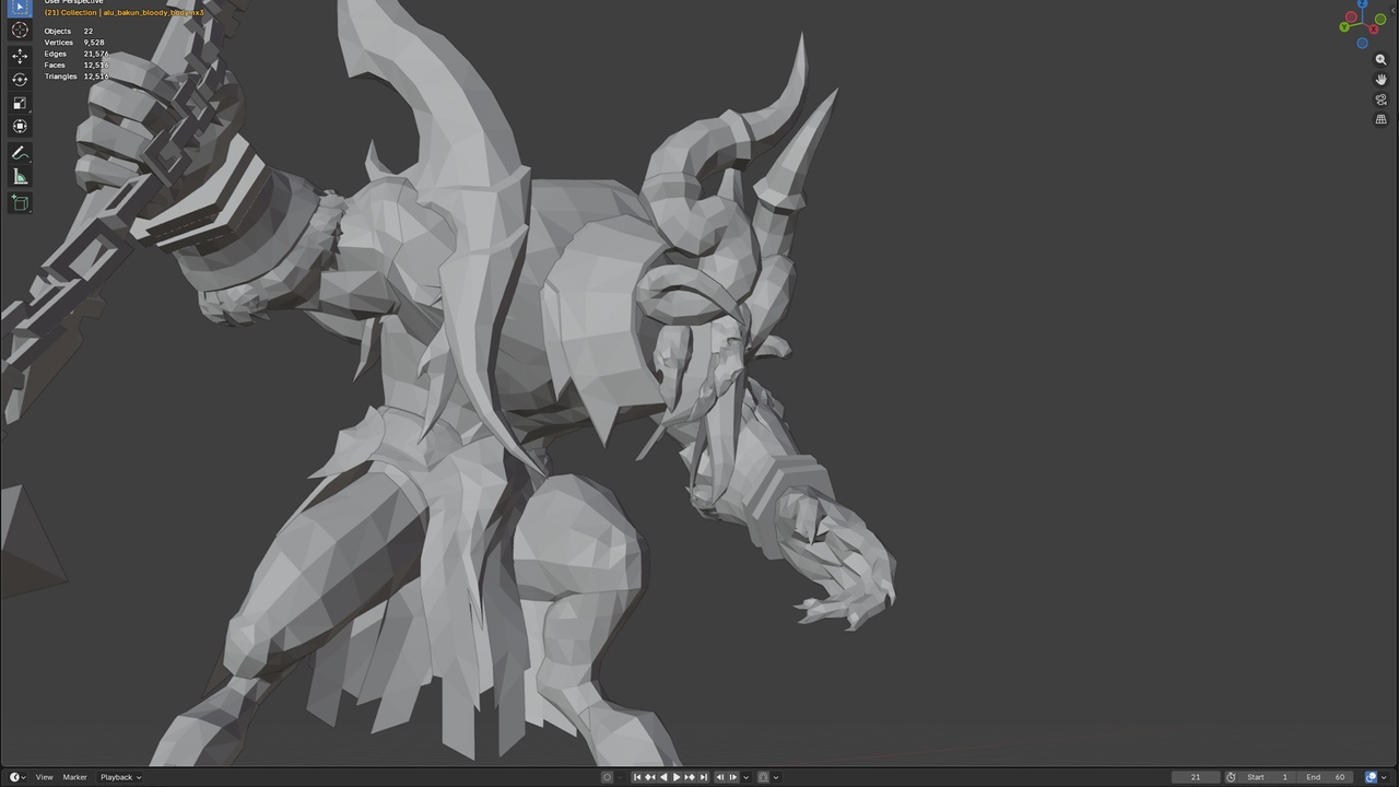 Media 1 for listing Demon Bull - Free Sample Animated Low Poly Enemy Character