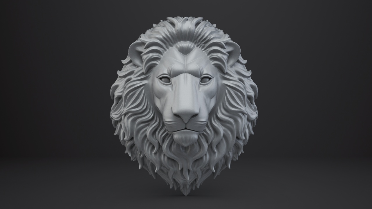 Media 1 for listing Lion Bust - Animal Figurine