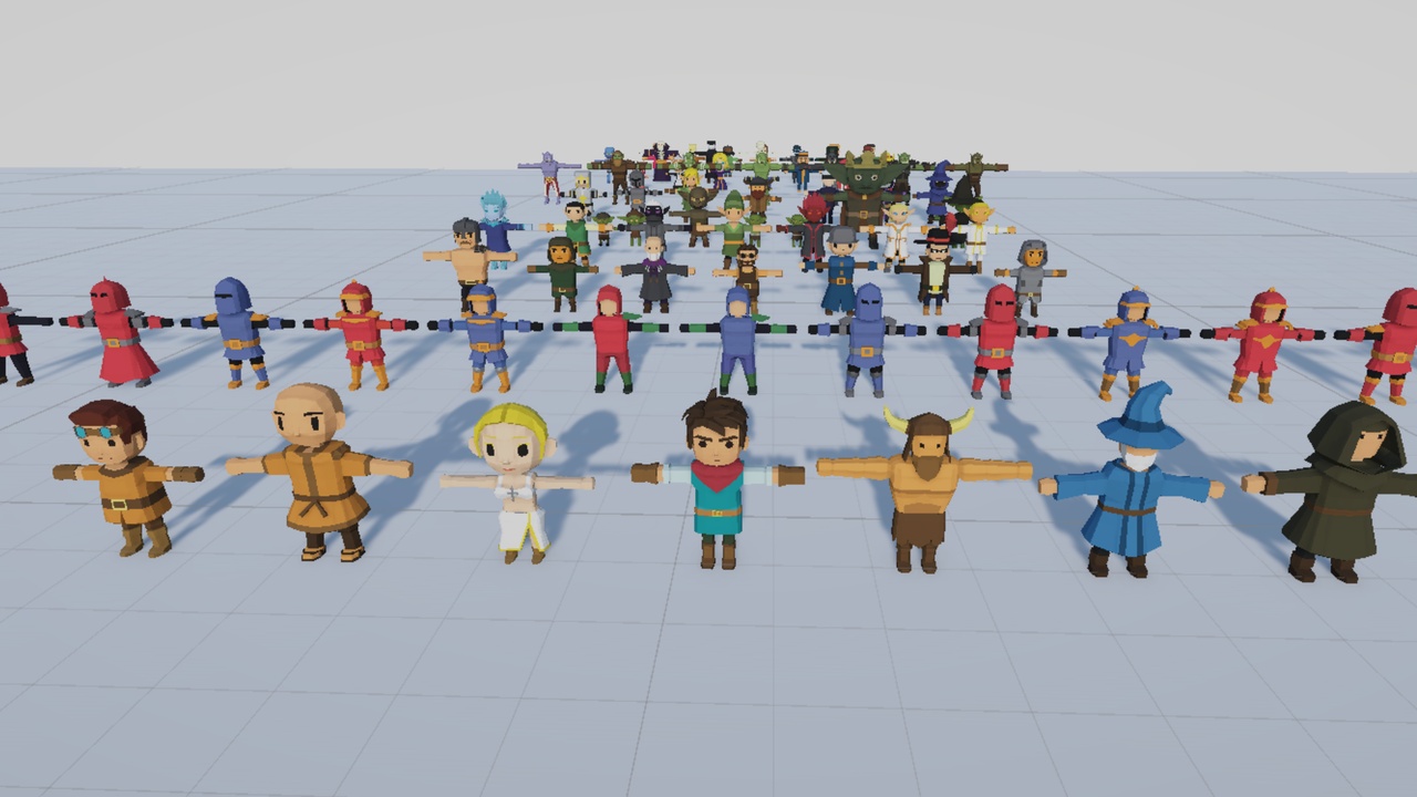 Media 1 for listing LOWPO: Medieval Fantasy 100+ Low Poly Characters Mega Pack