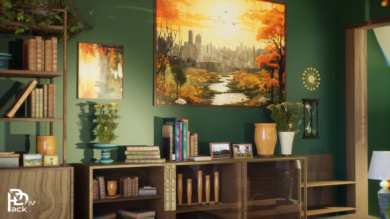 商品 Living Room 1950s / 40 Assets 的媒体 1