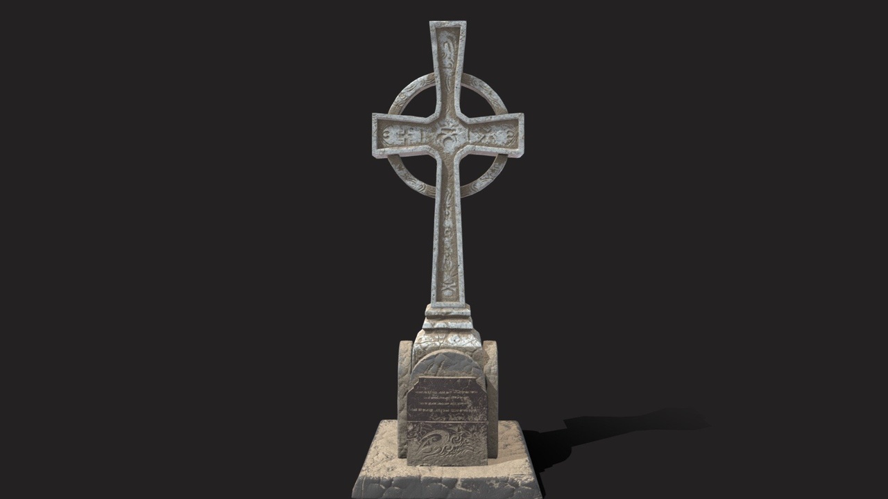 Media 1 for listing Realistic Celtic Cross Tombstone