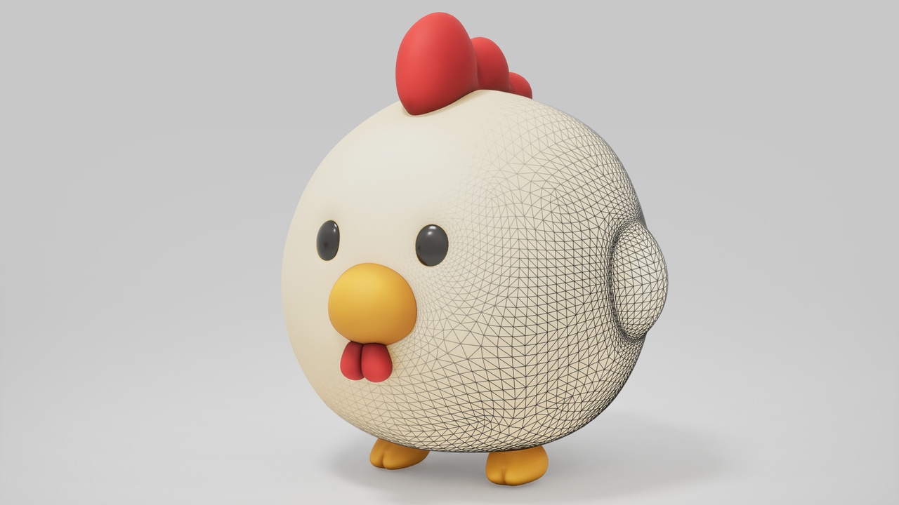 Media 1 for listing Balloon-style 3D Character-Rooster