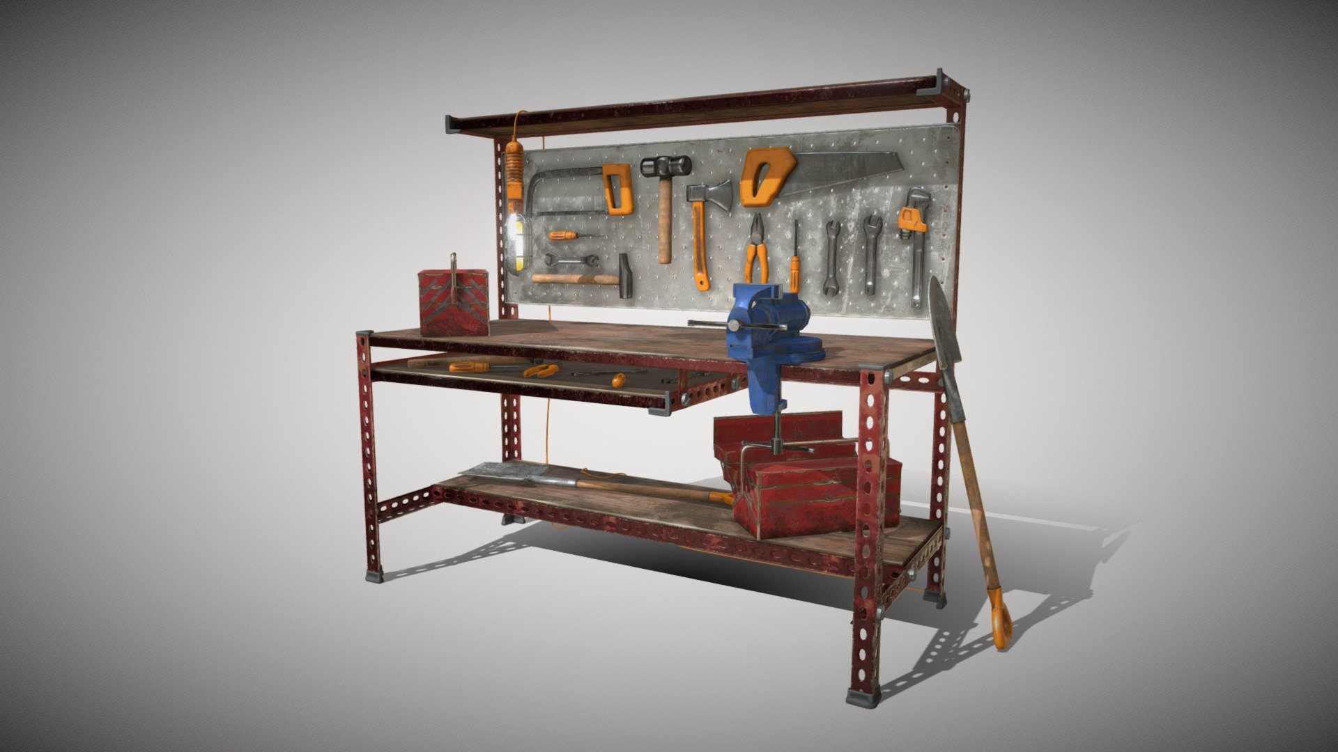 Workbench with tools | Fab