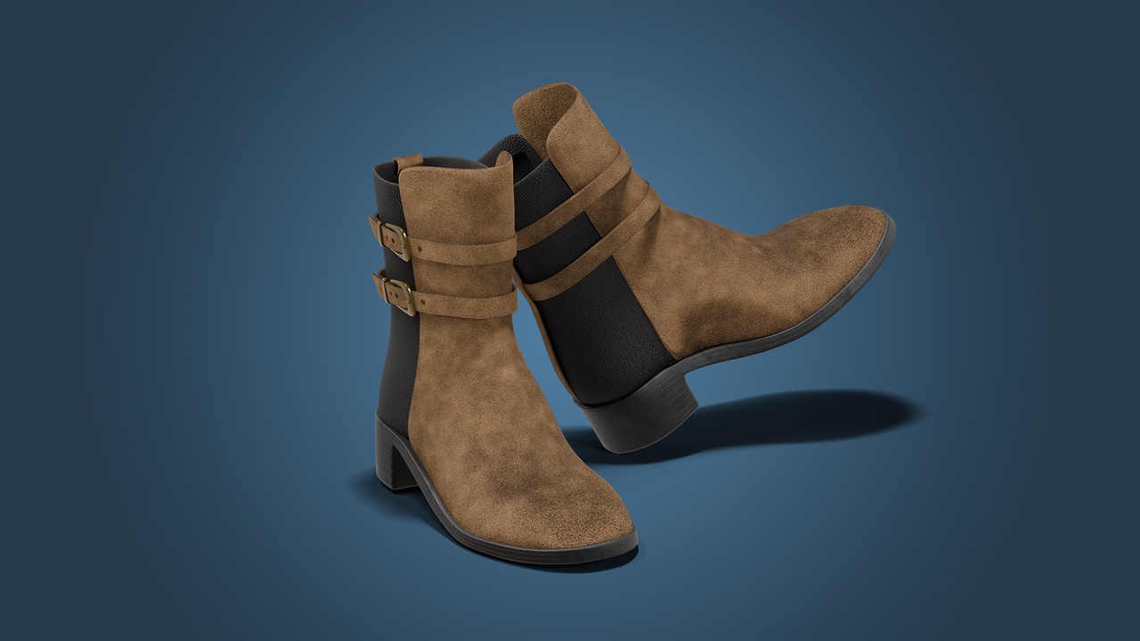 Media 1 for listing Suede Ankle Boots - Women's Shoes