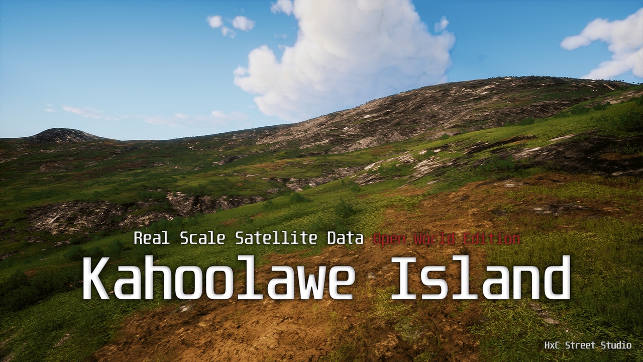 Media 1 for listing Landscape: Kahoolawe Island - Real Scale Satellite Data