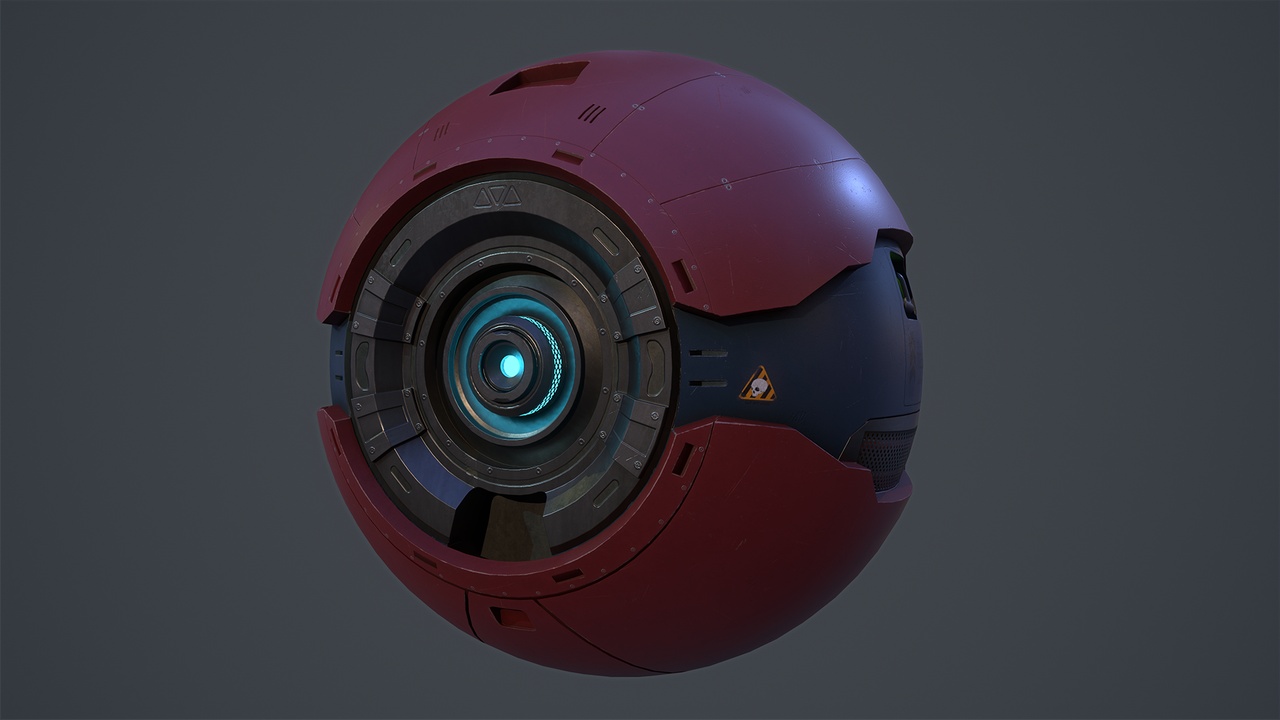 Media 1 for listing Sci-Fi Military Sphere Robot Drone