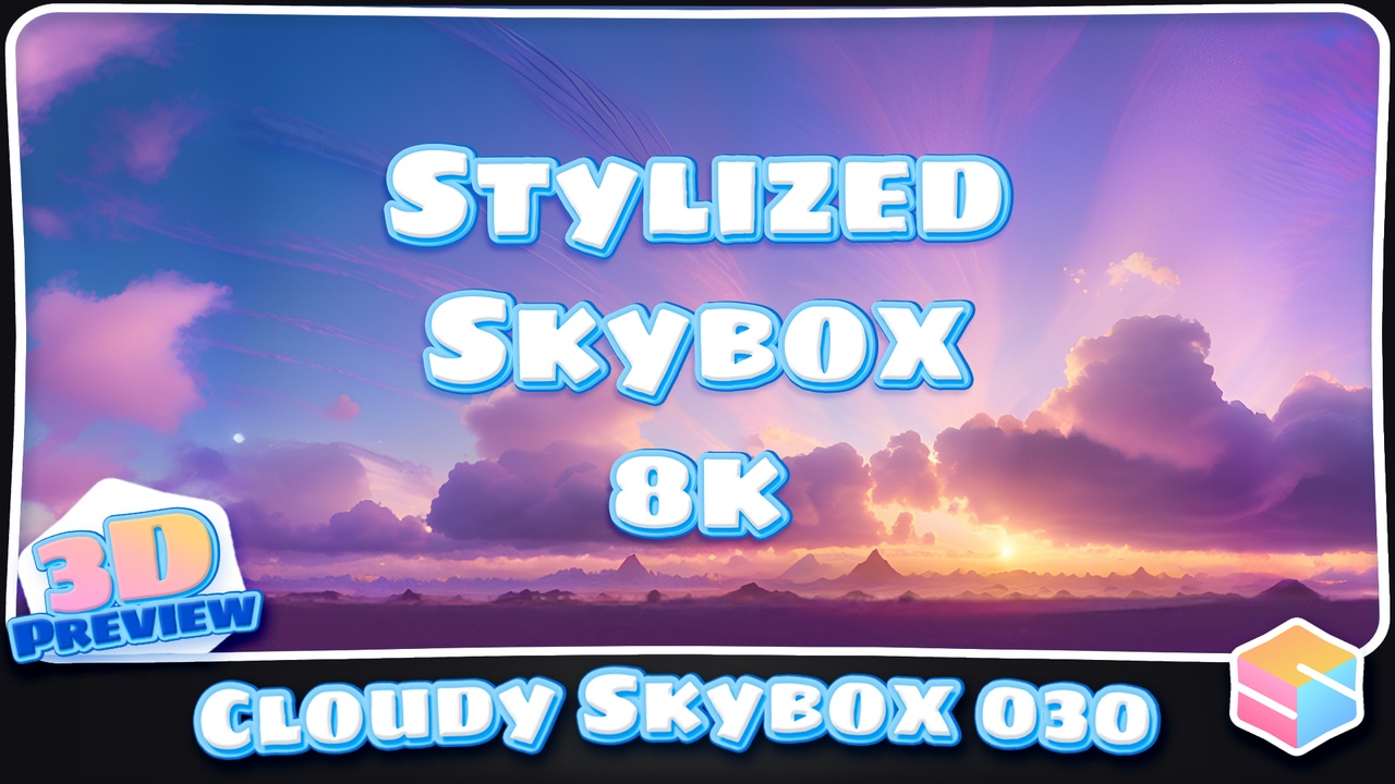 Media 1 for listing 8k Stylized Cloudy Skybox 030