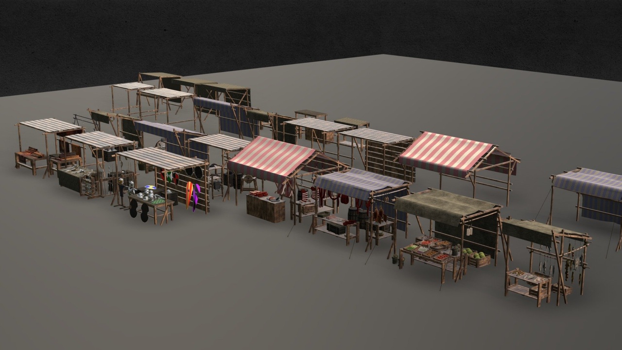 Media 1 for listing Medieval Market Stalls