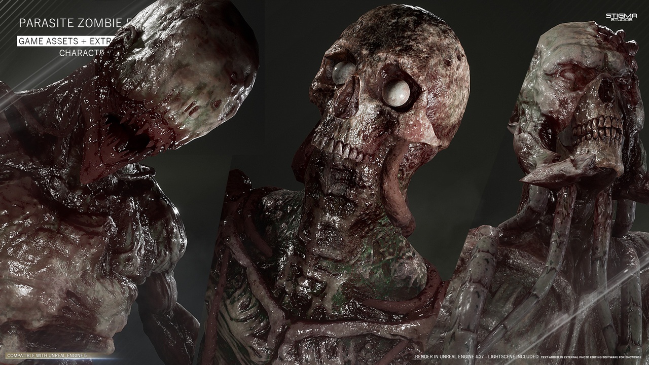 Media 1 for listing Parasite Zombie Bundle 02 - Game Assets + Extra | STIGMA STUDIOS