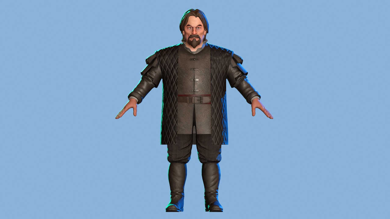 Media 1 for listing Medieval Noble Man Character – Rigged Realistic 3D Model