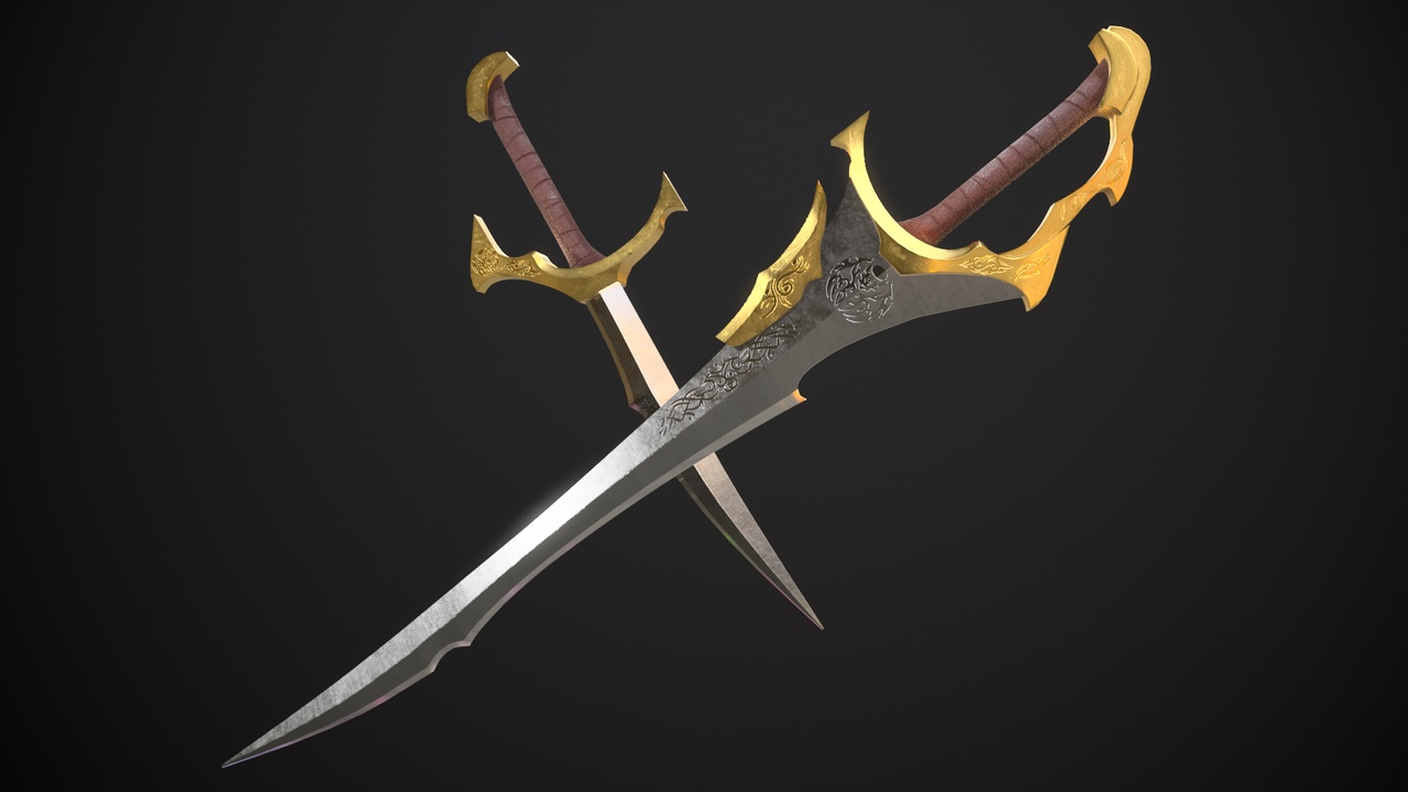 Media 1 for listing Modular Sword & Dagger Pack - 3 PBR Texture Skins