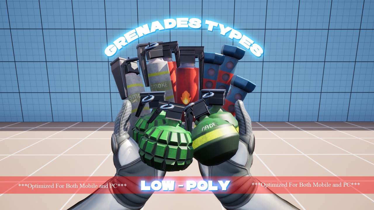 First Person Low-Poly Grenade Animation Pack | Fab