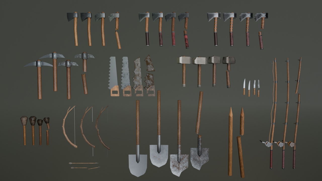 Medieval tools and weapons | Fab