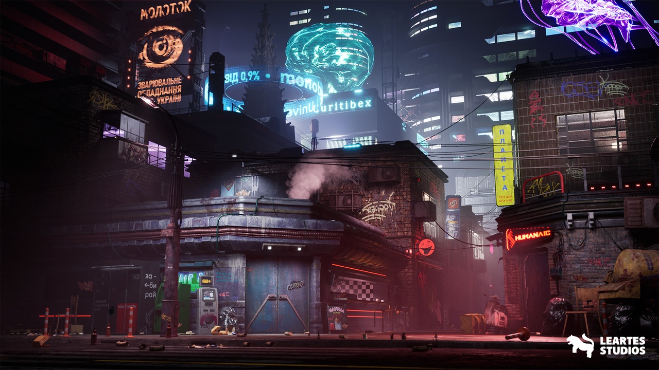 商品 Cyberpunk Kyiv Street Environment ( Cyberpunk Kyiv Street Street Ukraine Slav ) 的媒体 1
