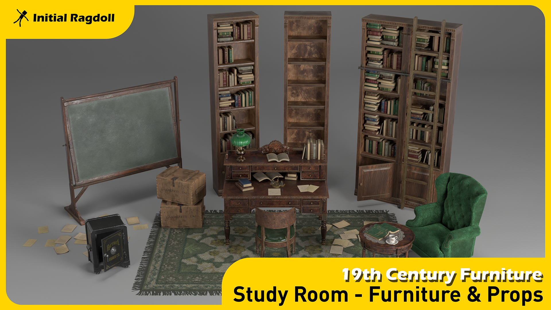 19th Century/Victorian Study Room - Furniture & Props | Fab