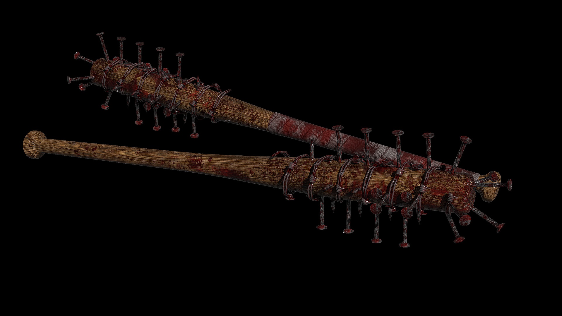 Media 1 for listing Barbwire Spiked Baseball Bat