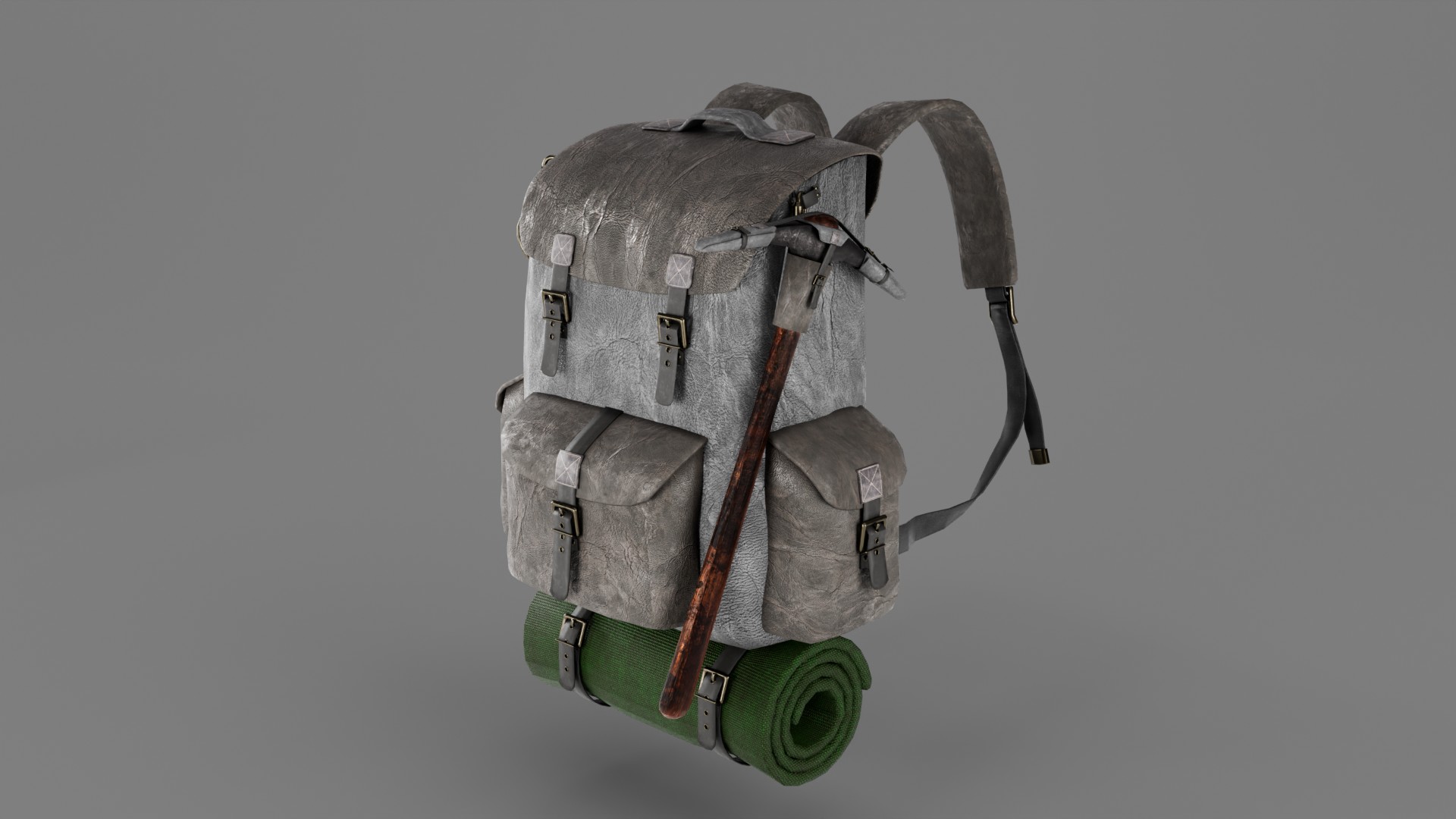 Modular Survival Backpack with Pickaxe and Props | Fab