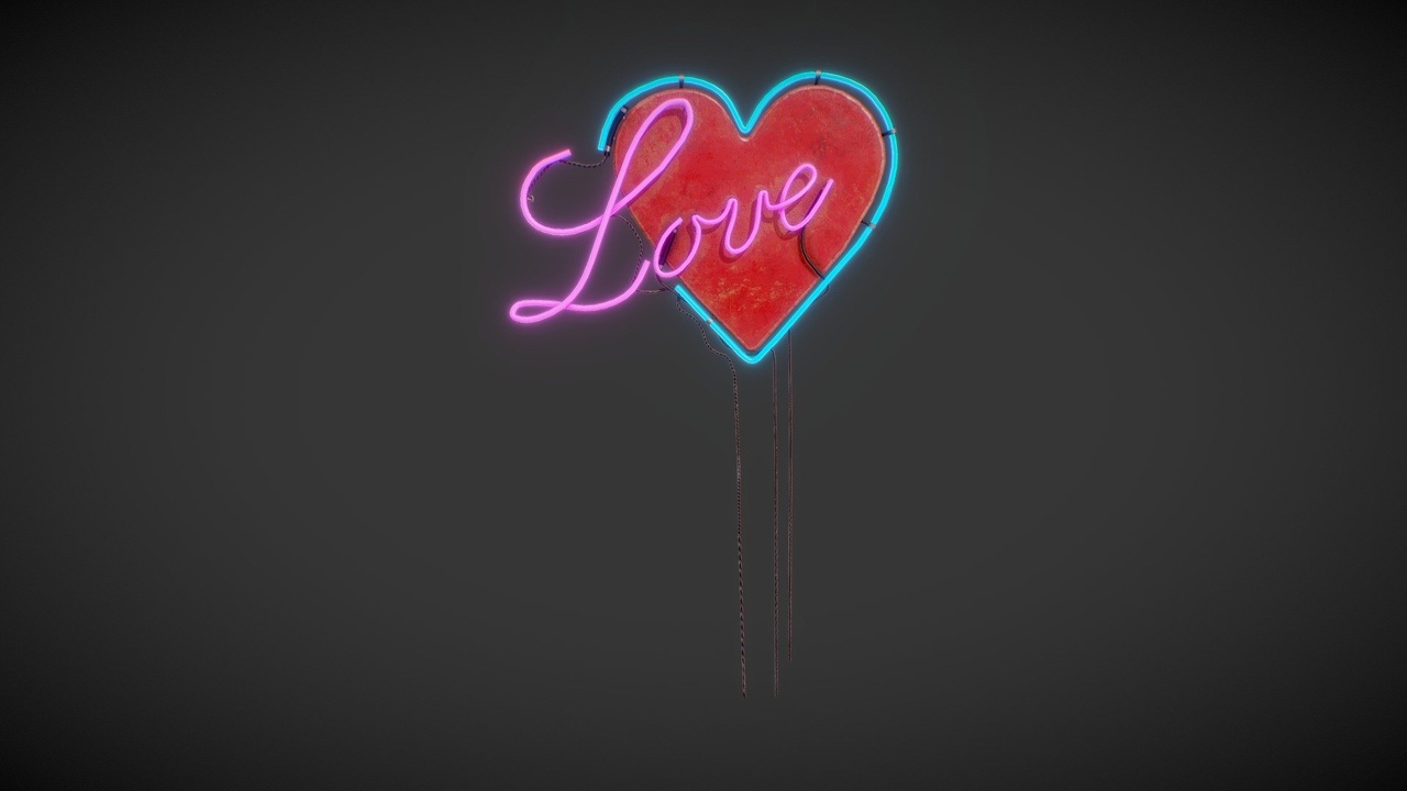 Media 1 for listing Love Neon Sign v2