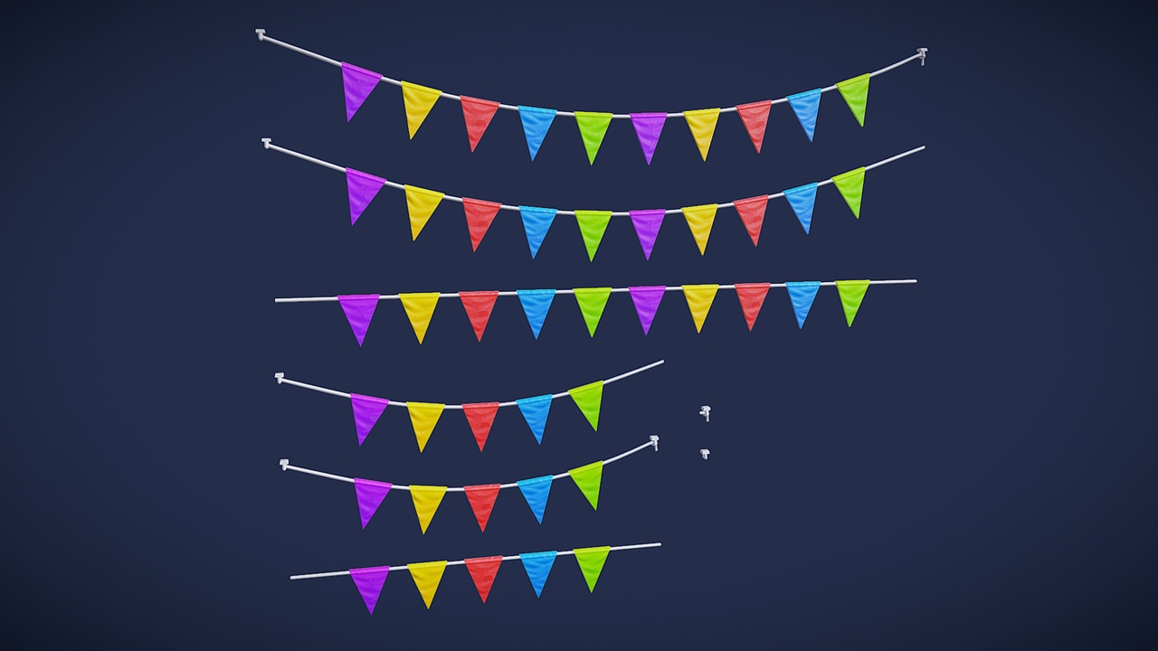 Media 1 for listing Stylized Party Banner - Game Ready